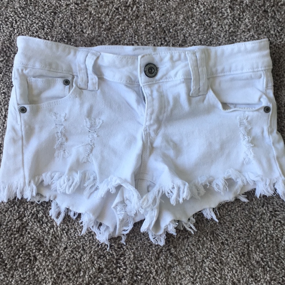 Blue Asphalt White Jean Shorts